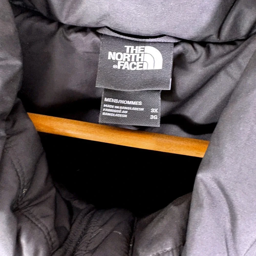 The North Face Big Aconcagua 3 Puffer Jacket Mens 3XL Black Down Winter Coat